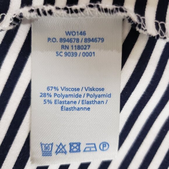 Boden Nautical Top Size MEDIUM US 10 Stripes 3/4-Sleeve Ponte Pullover - Picture 7 of 8